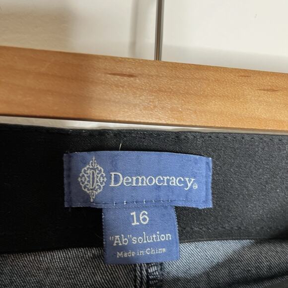 Democracy Ab Solution Skinny Jeans Womens Size 16 Mid Rise Slimming Dark Wash - Picture 3 of 6